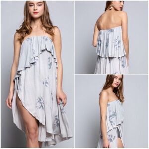 HAND-DIP Tunic w/ Asymmetrical Hem & Dye